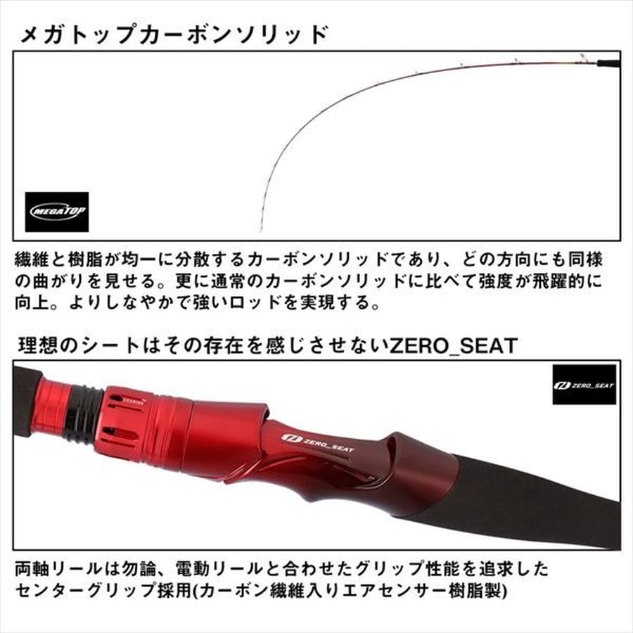 ダイワ 船竿 リーディングスリルゲーム 73MH-190・J(2ピース): 釣具の