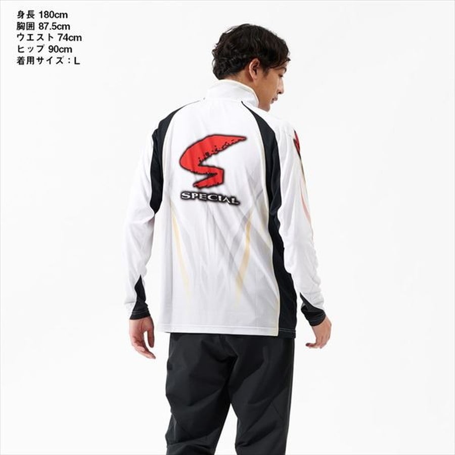 ダイワ ウェア DE-7225 スペシャルロングスリーブフルジップシャツ マスターブラック 2XL