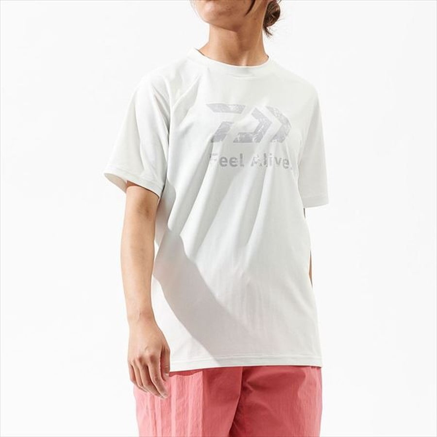 ダイワ ウェア DE-3925 Feel Alive ドライTシャツ ライトグレー XL