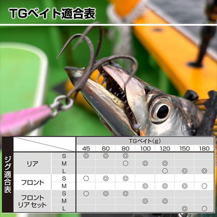 ダイワ トリプルフック タチジギフック 一閃SS トレブル フロント S