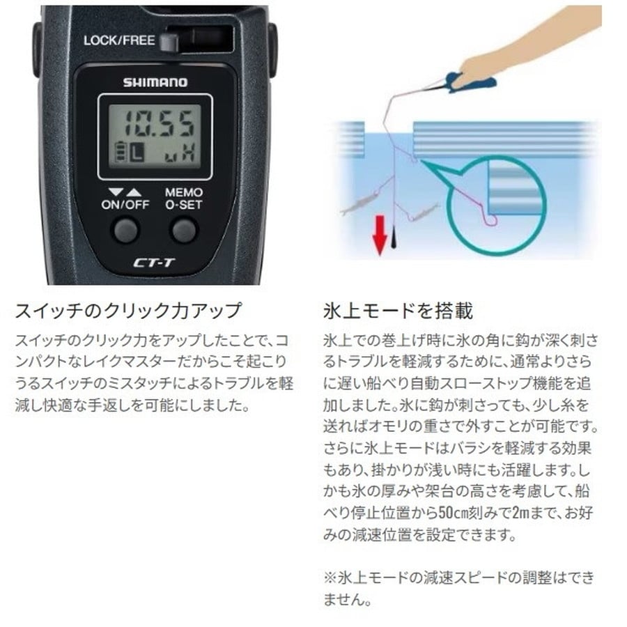 シマノ ワカサギリール 24レイクマスター CT-T ダークブルー