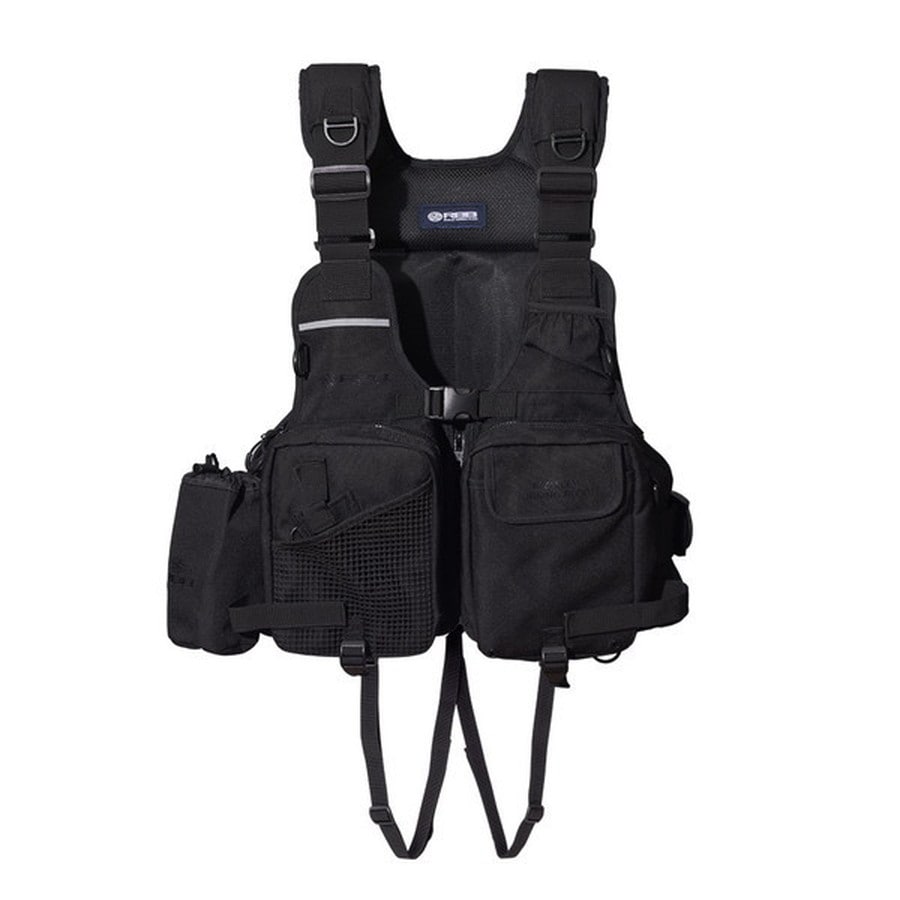 双進 ライフジャケット RBBタイドゲームベストII CA フルブラック(キャスティングオリジナルカラー) フリー