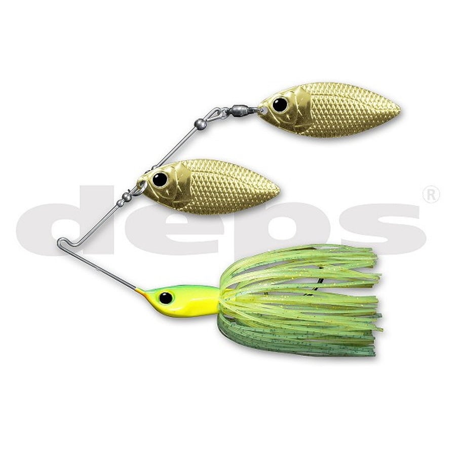 デプス スピナーベイト バズベイト Bカスタム 3/4oz ダブルウィロー #04ライムチャート