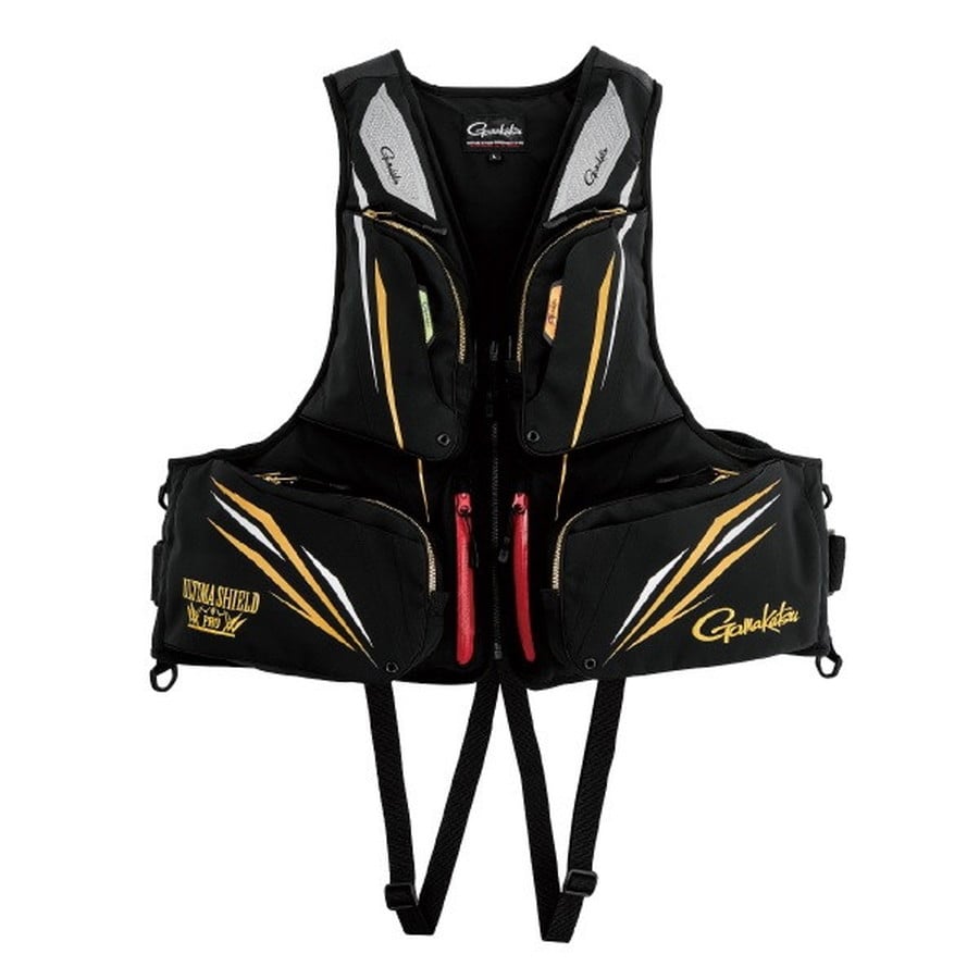 がまかつ ライフジャケット GM6005 アルテマシールドプロフローティングベスト ブラック 3L