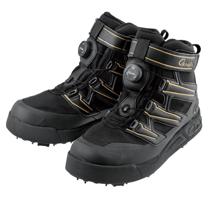 がまかつ GM4549 Gスペック スパイクシューズ ブラック/ゴールド L