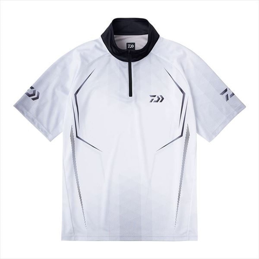 ダイワ ウェア DE-7625 ショートスリーブハーフジップシャツ ホワイト M