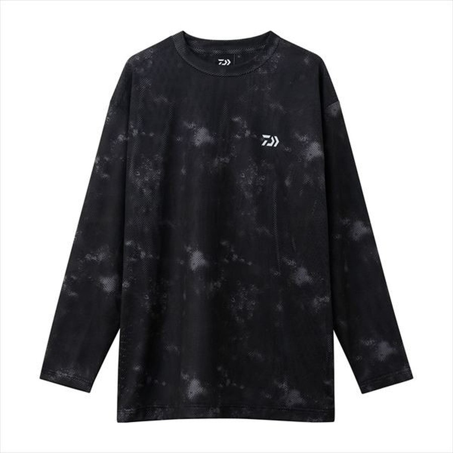 ダイワ ウェア DE-8626 ドライメッシュロングスリーブシャツ ブラックヘイズカモ XL