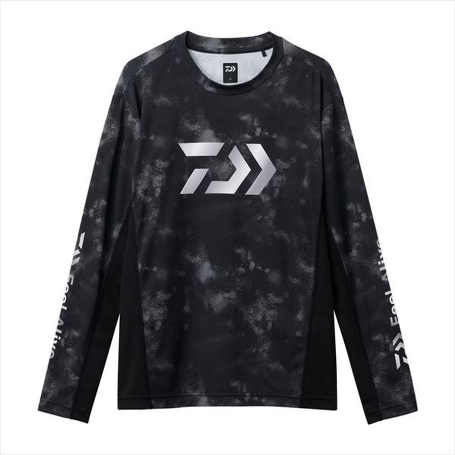ダイワ ウェア DE-3826 ロングスリーブゲームシャツ ブラックヘイズカモ 3XL