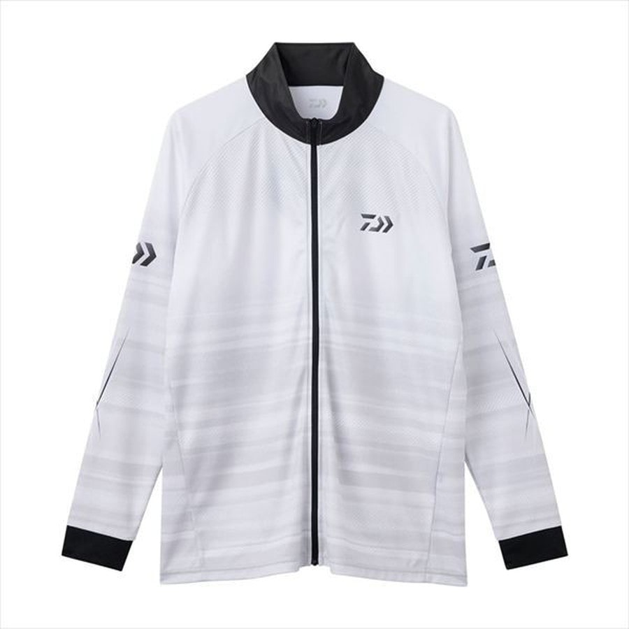 ダイワ ウェア DE-7326 ロングスリーブ ドライシャツ フルジップ ホワイト L