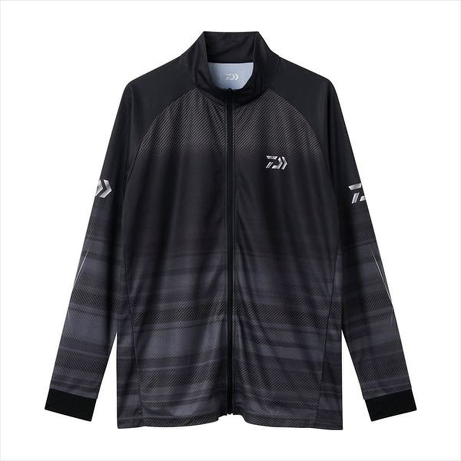 ダイワ ウェア DE-7326 ロングスリーブ ドライシャツ フルジップ ブラック XL