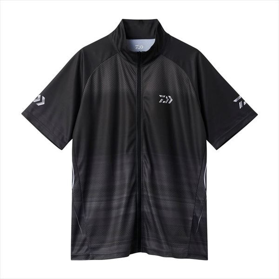ダイワ ウェア DE-7426 ハーフスリーブ ドライシャツ フルジップ ブラック 2XL
