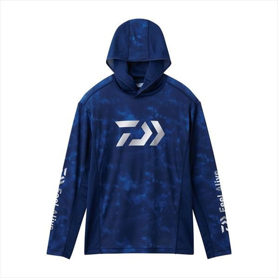 ダイワ ウェア DE-3726 ボートゲームフーディーシャツ オーシャンヘイズカモ 2XL