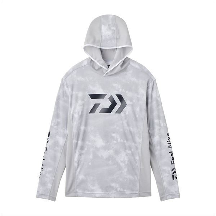 ダイワ ウェア DE-3726 ボートゲームフーディーシャツ ホワイトヘイズカモ L