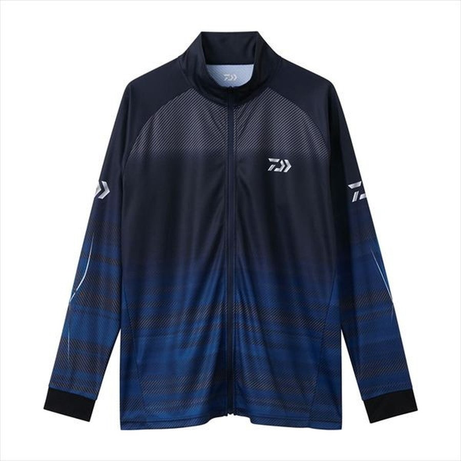 ダイワ ウェア DE-7326 ロングスリーブ ドライシャツ フルジップ ブルー 2XL
