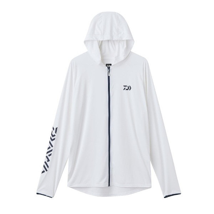 ダイワ ウェア DE-6125 ICEDRY フーディーラッシュガードフルジップ ホワイト 2XL