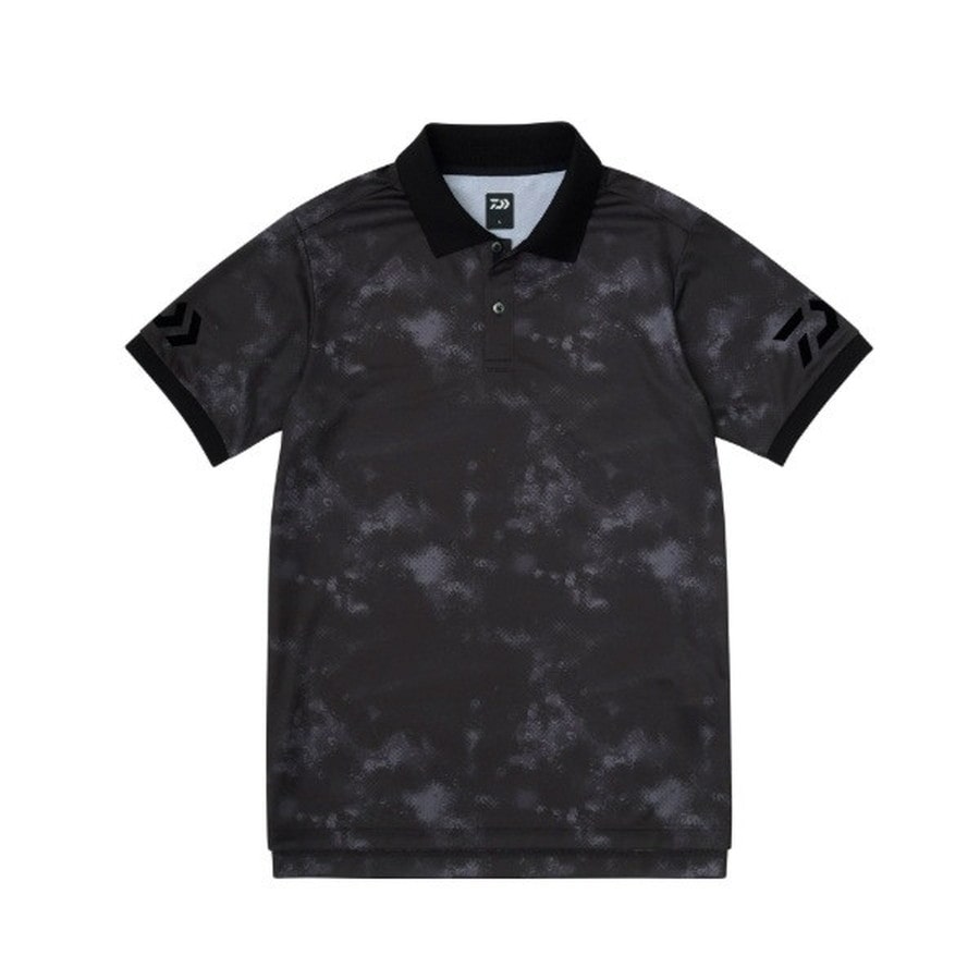 ダイワ ウェア DE-7925 半袖ポロシャツ ブラックヘイズカモ M
