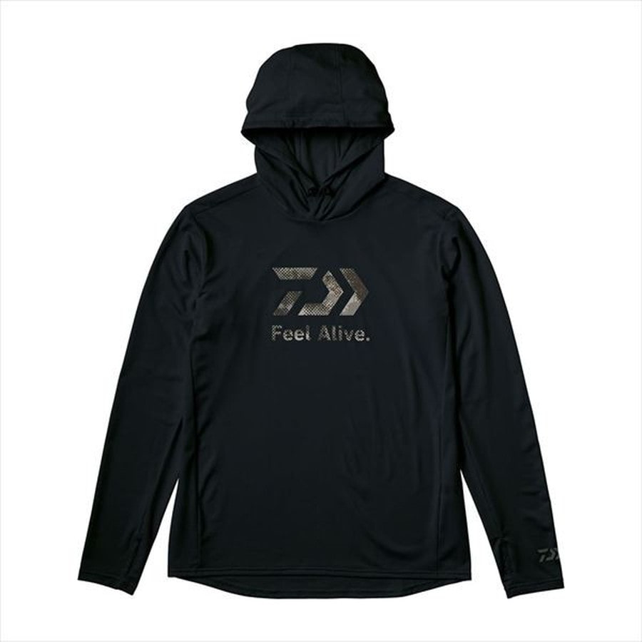 ダイワ ウェア DE-3525 Feel Alive ドライフーディー ブラック×ヘイズカモ 2XL