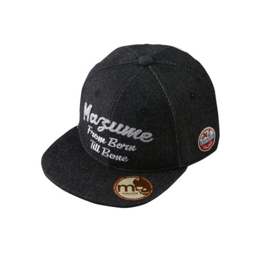 オレンジブルー 帽子 MZCP-947 mazume FLAT CAP デニム ブラック×ブラック フリー