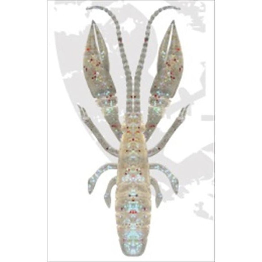 ルーディーズ ワーム ハタ喰い.蝦 3.5インチ クリアホロ