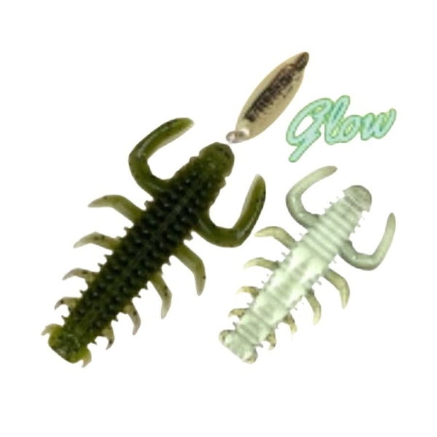 ルーディーズ ワーム ハタ喰い.蟲 2.4インチ イソガニグロー