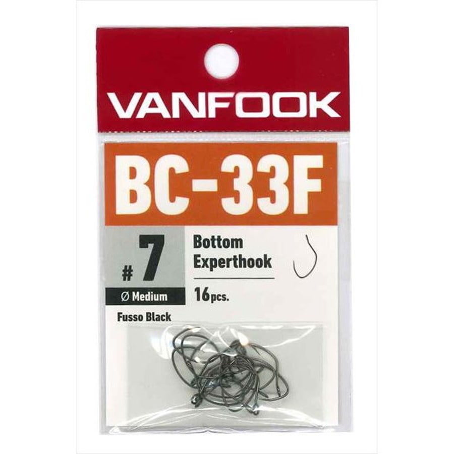 ヴァンフック シングルフック BC-33F ボトムエキスパート フッソブラック #7