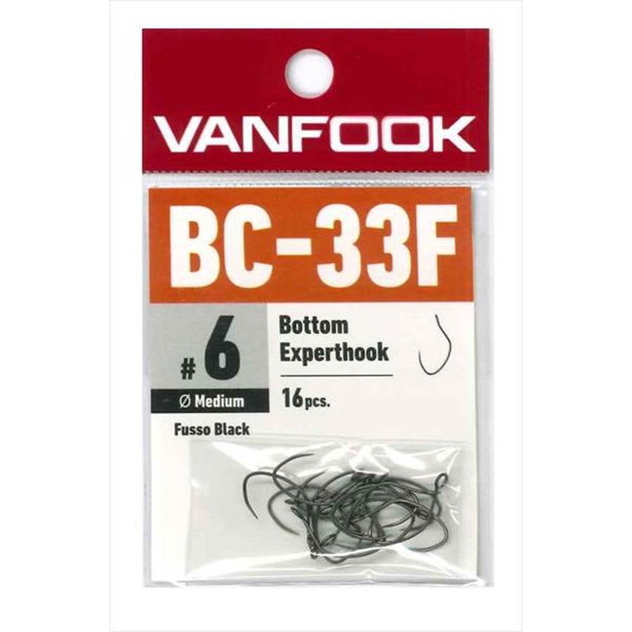 ヴァンフック シングルフック BC-33F ボトムエキスパート フッソブラック #6