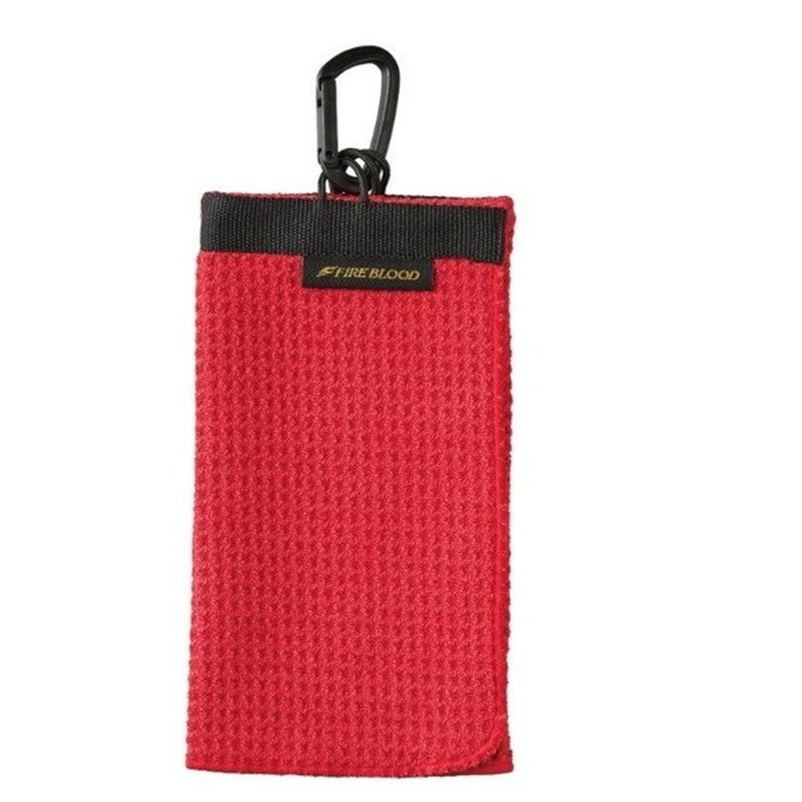 シマノ AC-038W マイクロファイバー カラビナタオル ブラッドレッド