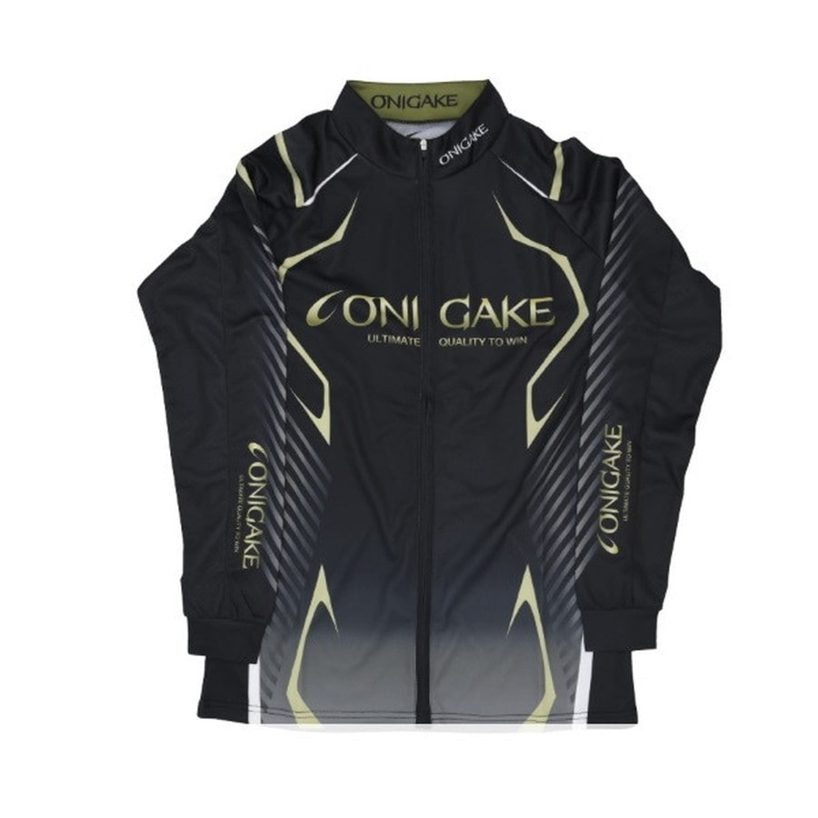 フリーノット ウェア YT413G 鬼掛 クールフルジップアップシャツ ブラック M