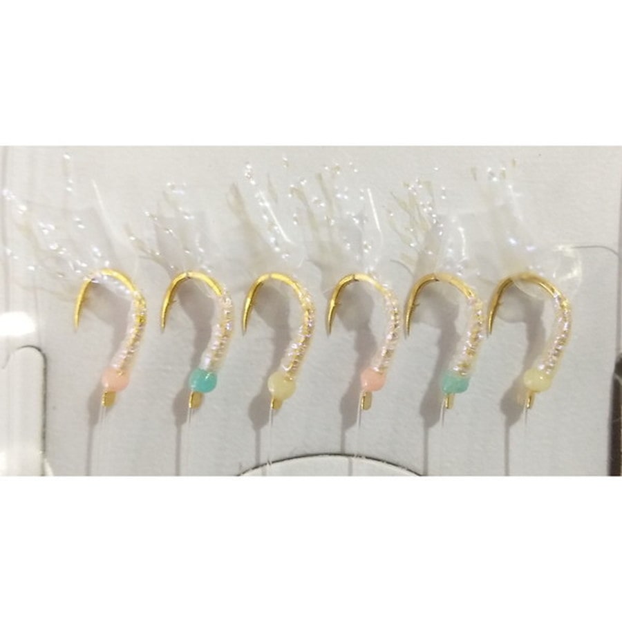 ハヤブサ 仕掛け 必殺チビムロサビキ 6本針 1組入 5号 ケイムラ