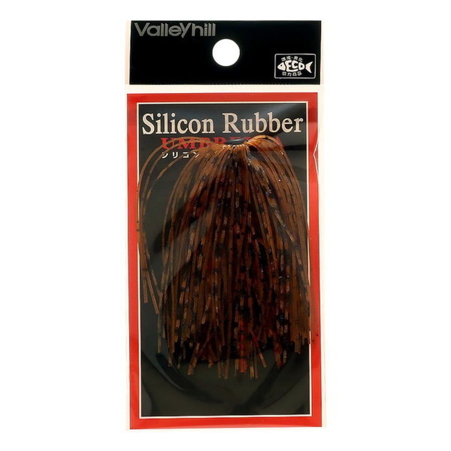 バレーヒル VHB シリコンラバーアンブレラ #210:オレンジブラウン/プリンテッドレッド