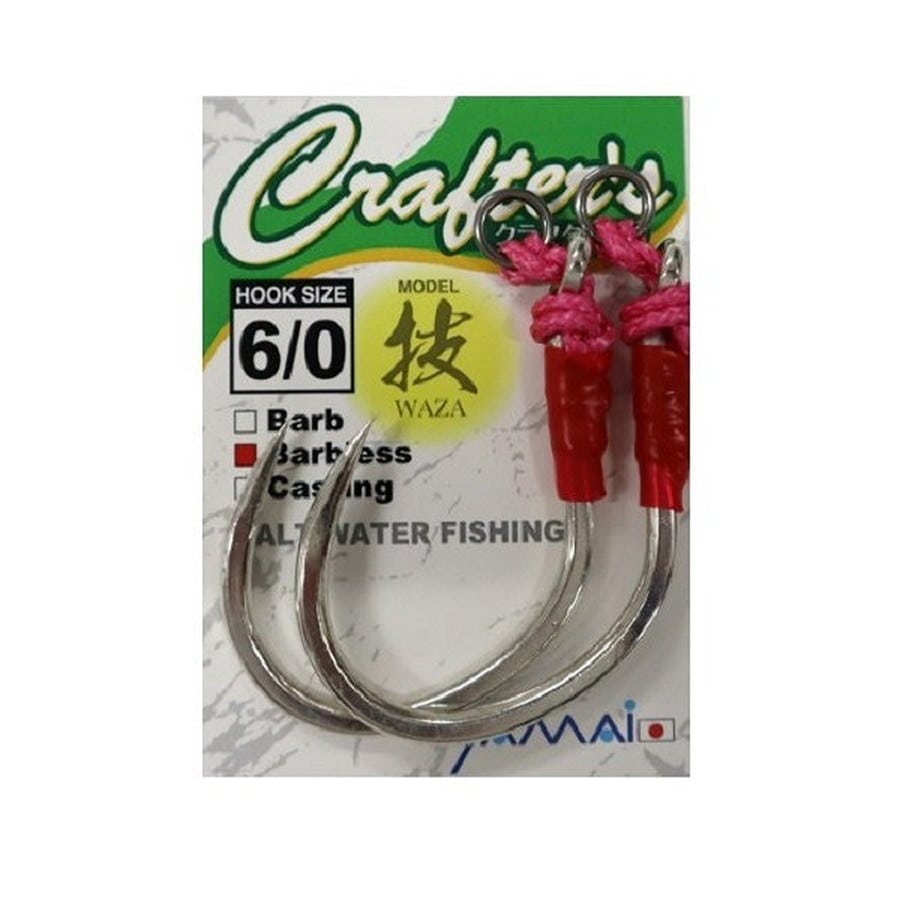 ヤマイ シングルフック クラフターズフック バーブレス 6/0