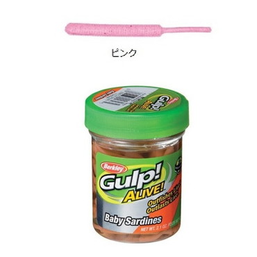 バークレイ（Ｂｅｒｋｌｅｙ）　ガルプ！　アライブ！　ベビーサーディン２インチ　ﾋﾟﾝｸ
