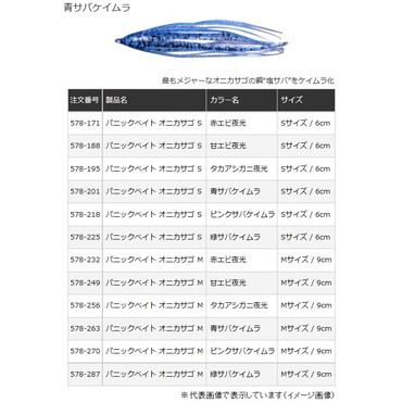 ヤマリア パニックベイト オニカサゴ Sサイズ 青サバケイムラ