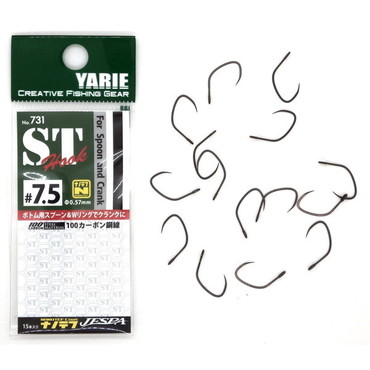 ヤリエ シングルフック 731 STフック ナノテフ 7.5号 平打 \500パック
