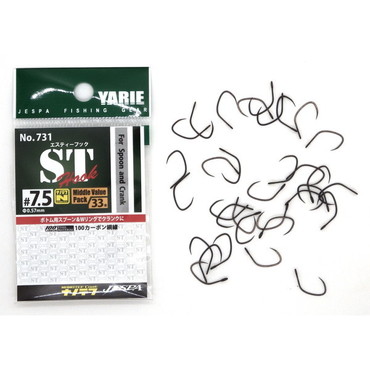 ヤリエ シングルフック 731 STフック ナノテフ 7.5号 平打 \1000パック