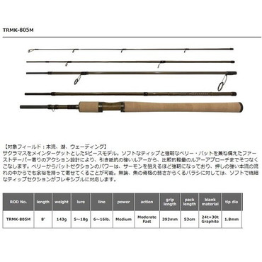 スミス トラウトロッド トラウティンスピン マルチュース TRMK-805M (スピニング/5ピース)