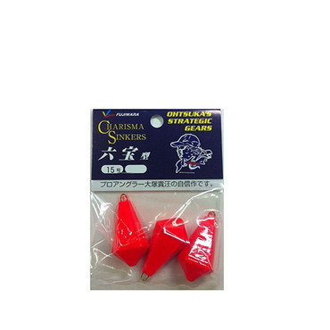 フジワラ　カリスマ六宝型　１５号　蛍光レッド