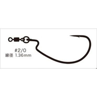 バリバス ワームフック リングオフセットモンスター #2/0