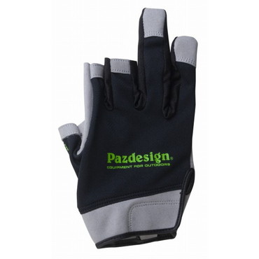 パズデザイン　ＰＧＶ－０３６　３フィンガーレス・クールドライグローブ　ブラックグリーン　Ｍ