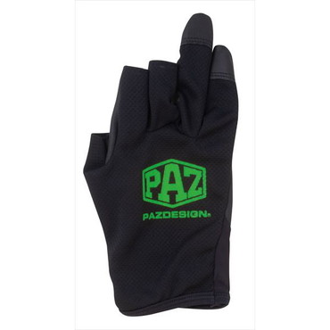 パズデザイン 手袋 PGV-040 マルチゲーム3フィンガーレスメッシュグローブ ブラックグリーン (M)