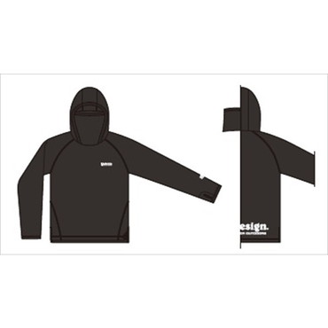 パズデザイン ウェア SJK-027 ブロックフーディー ブラック M