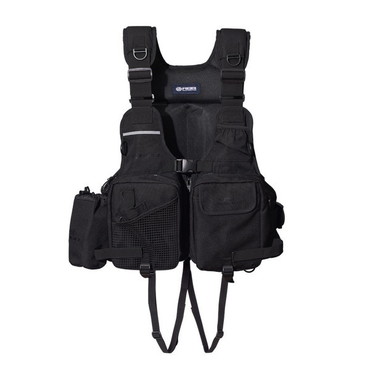 双進 ライフジャケット RBBタイドゲームベストII CA フルブラック(キャスティングオリジナルカラー) フリー