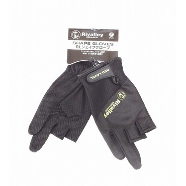 双進　６４１０　リバレイ　ＲＬ　シェイプグローブ　３本カット　ＢＬＫ／ライム