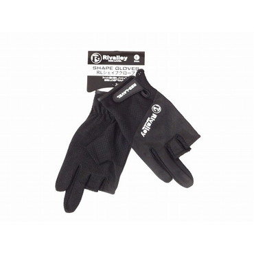 双進　６４１０　リバレイ　ＲＬ　シェイプグローブ　３本カット　ＢＬＫ／ホワイト