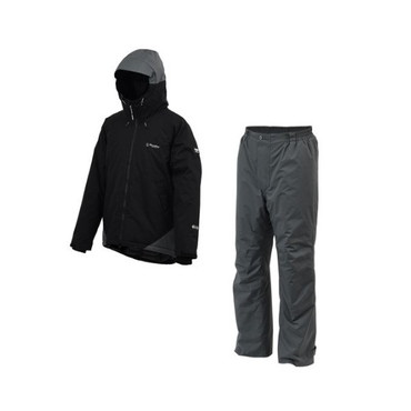 双進 防寒服アウター 6450 RL ストレッチウォームスーツ ブラック LL