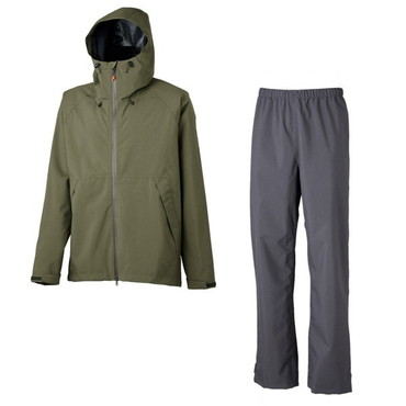 双進 レインウェア 10023 SC フレックスレインスーツ オリーブ 2XL