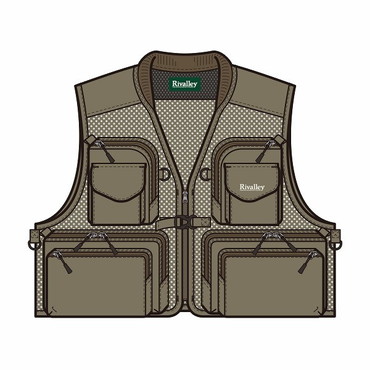 双進 5379 リバレイ RV トラウトメッシュベスト タン L