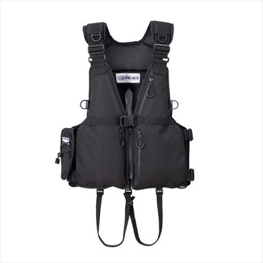 双進 ライフジャケット 7694 RBB ロックショアシューティングベストII フルブラック