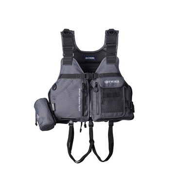 双進 ライフジャケット 7661 RBB ロックショアショートベスト チャコール フリー