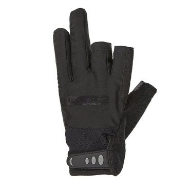 双進 手袋 7769 RBB ソルトゲームグローブ(3本指カット)　BLK／ブラック　Lサイズ